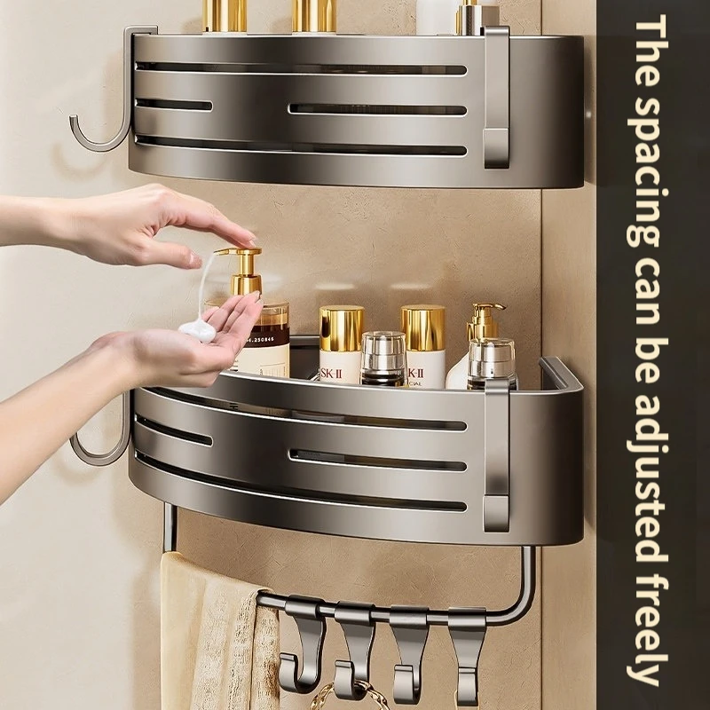 Picture 6: No-Drill Stick-on Suction Cup Bathroom Corner Shelf