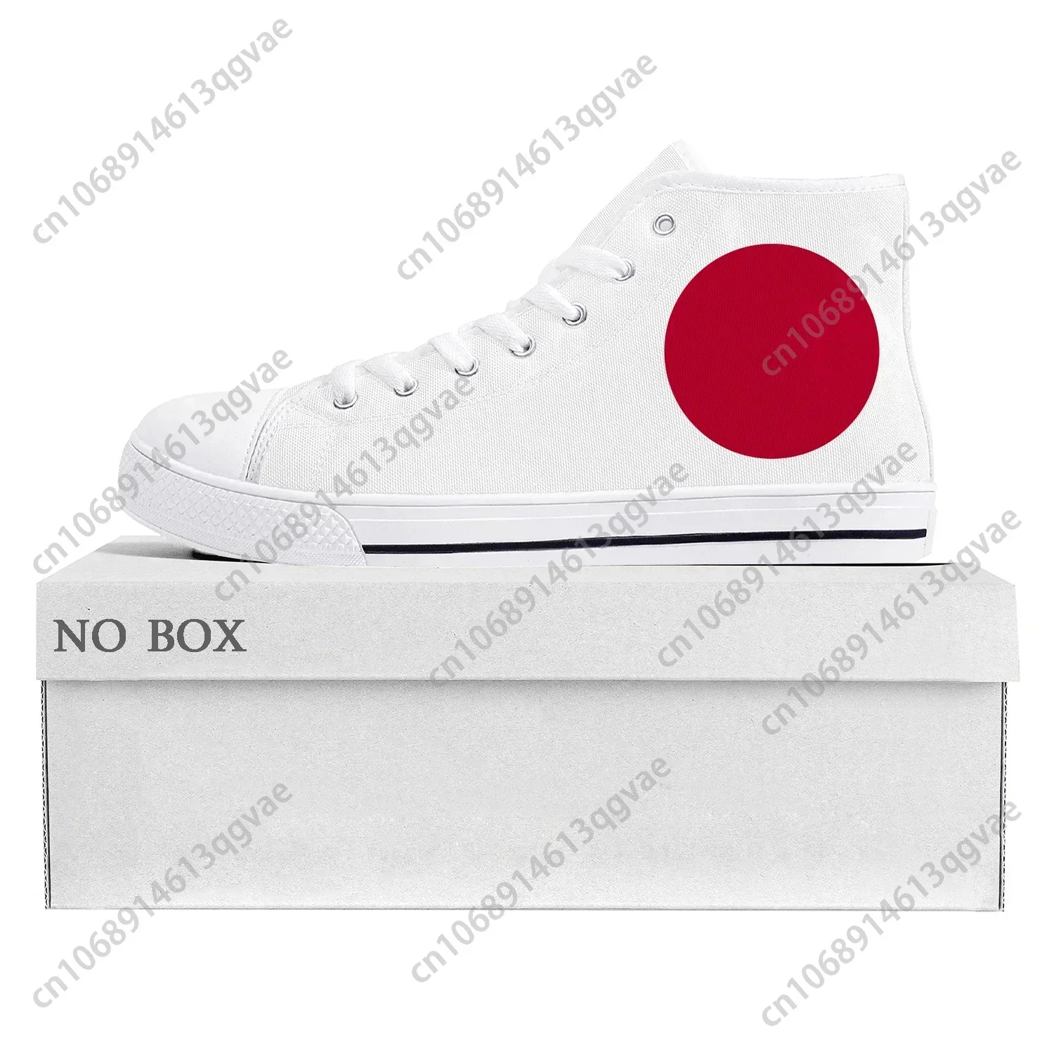 Japanese Flag High Top Sneakers Mens Womens Canvas Sneaker Japan Casual Couple Shoes Custom Shoe