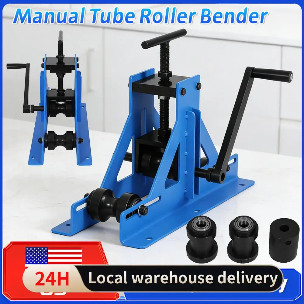 

Manual Tube Roller Bender Heavy Duty Metal Bending Machine for Square Round Pipes Mild Steel Copper Aluminum Tube Bending Tools
