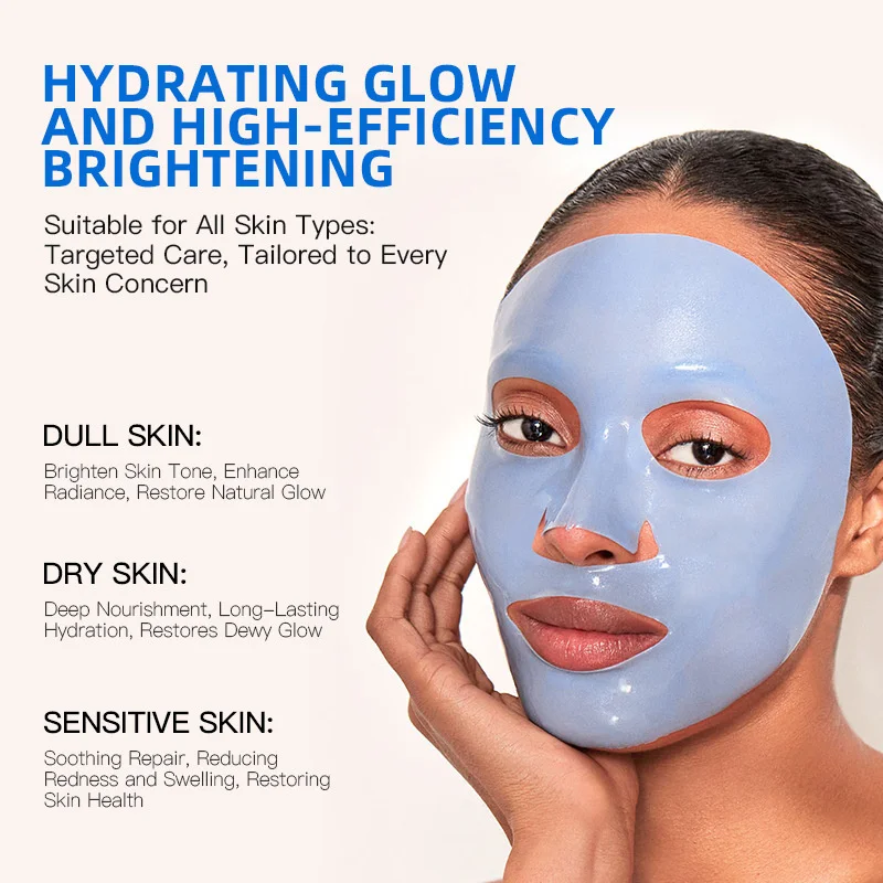 Glutathione Face Masks Skin Care Anti-Wrinkle Firm Shrink Pores Deep Hydrating Overnight Mask Refresh Moisturizing Brighten Face