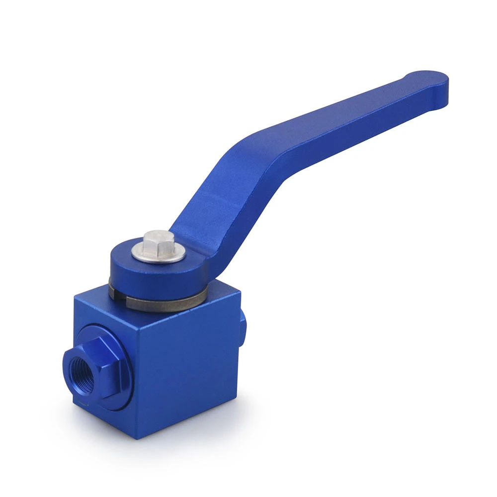 الأزرق 1/8 "NPT البليت الألومنيوم خط الفرامل قفل التحكم في تدفق الوقود اغلاق قطع صمام السيارات جزء