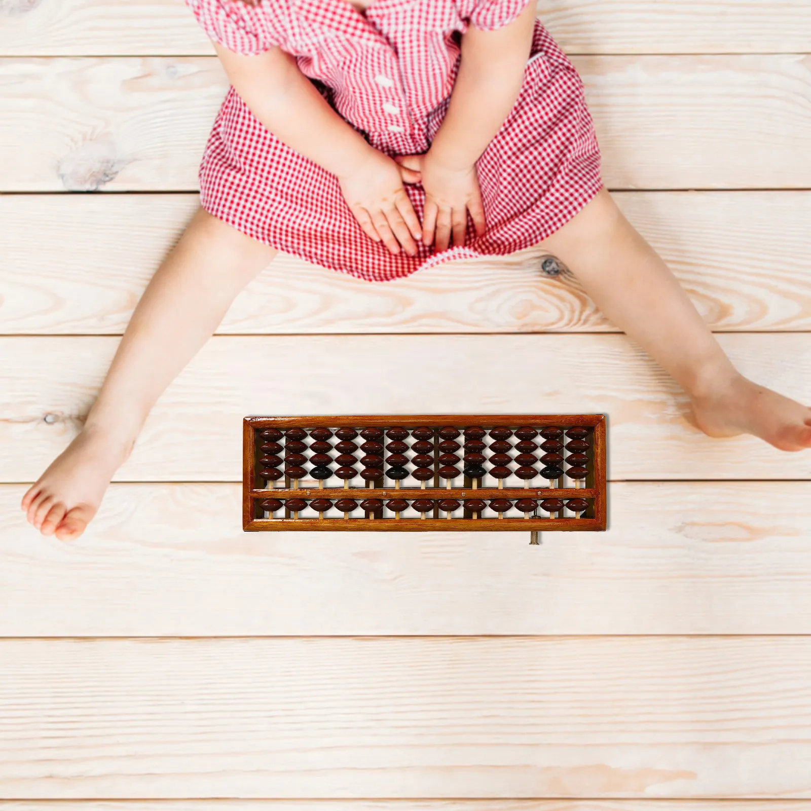 

Китайские 13-разрядные винтажные счеты для раннего обучения математике, для школы и домашнего использования, портативные