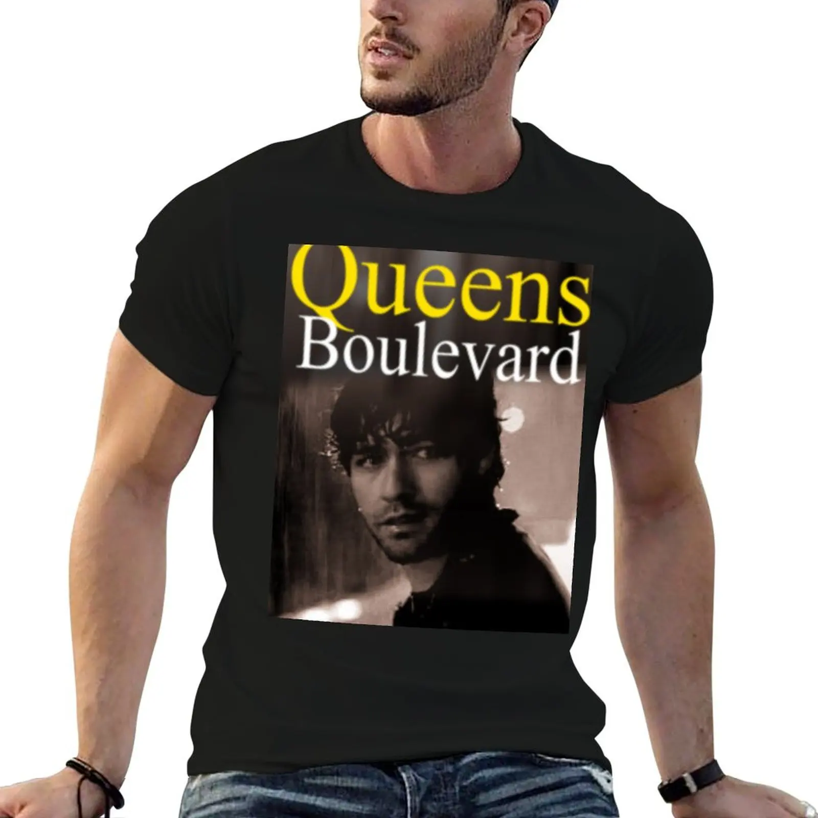 Queens Boulevard Poster Design Fitted T-ShirtT-Shirt baggy shirts shirts graphic fitted t shirts for men