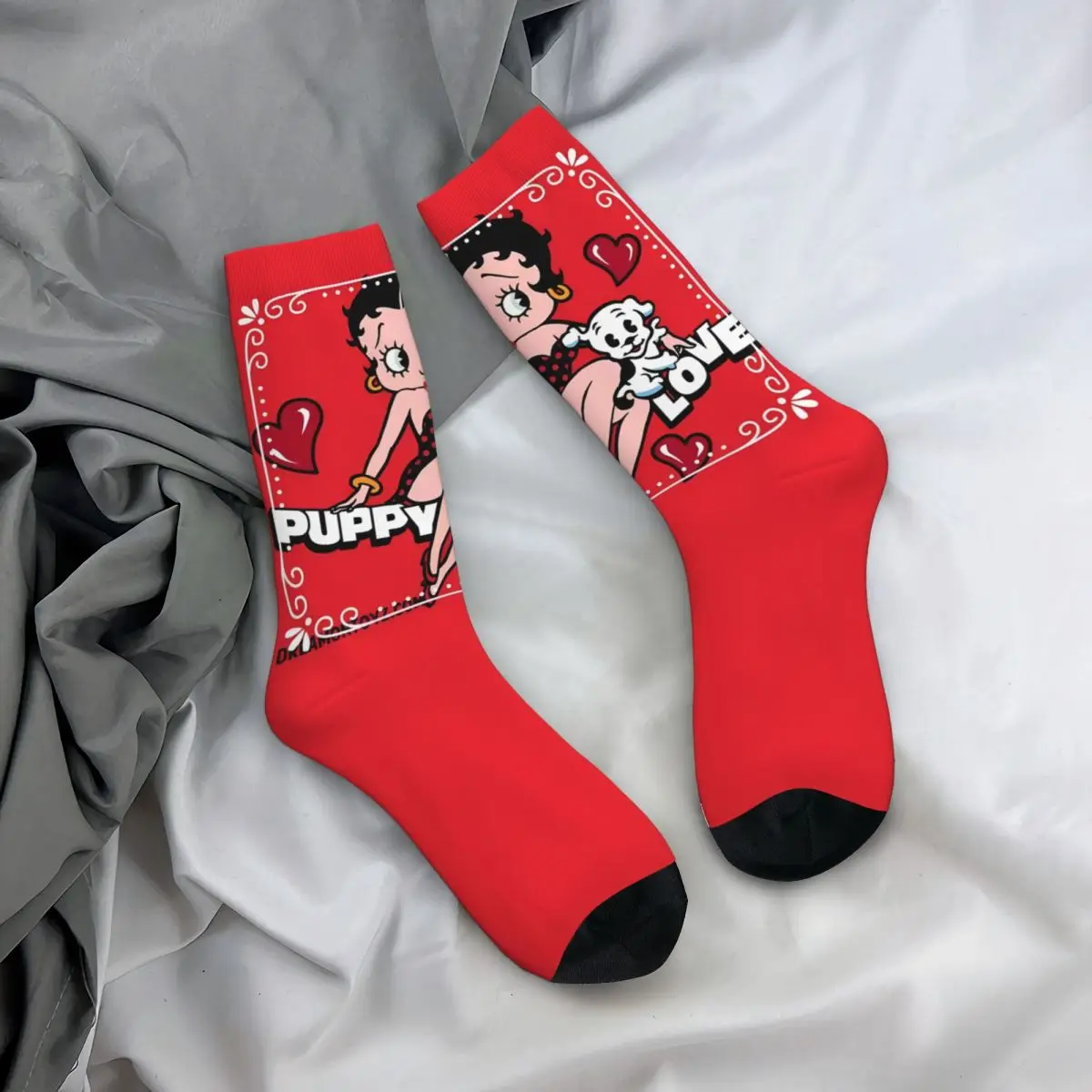 Skarpetki Mrs Boop Cartoon Leisure Stockings Spring Anti Sweat Unisex Męskie skarpetki Wygodne skarpetki do biegania z grafiką