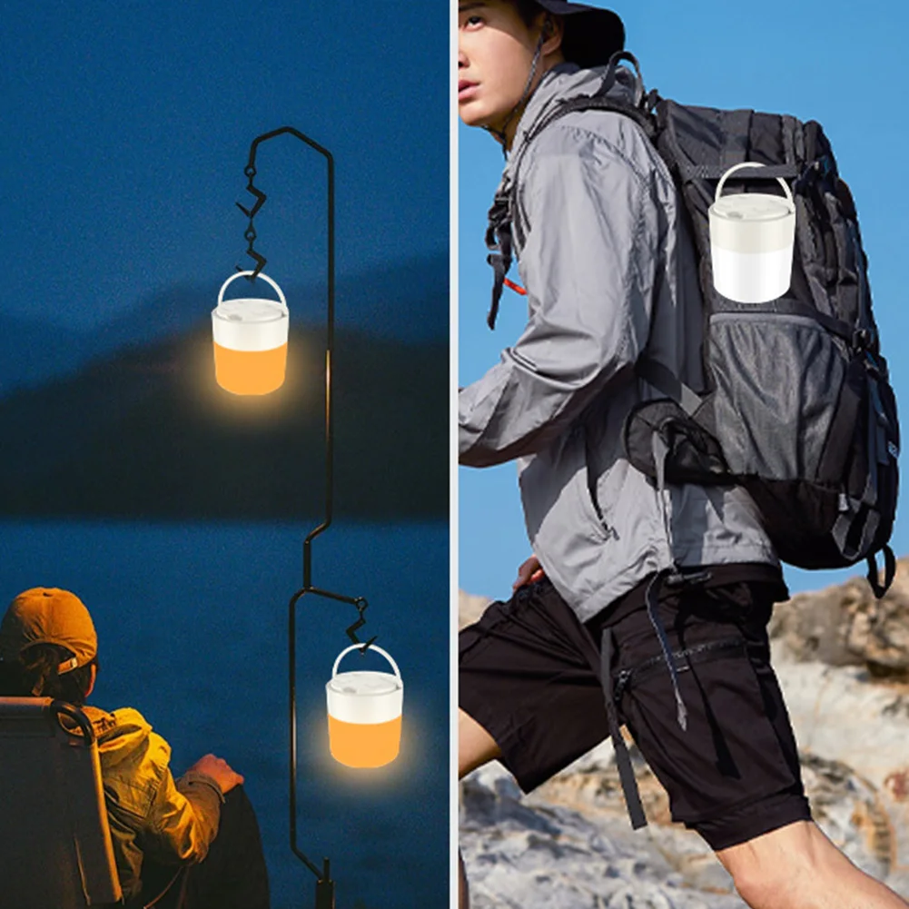 Lanterna da campeggio portatile a LED Ricarica rapida USB Lanterna da tenda ultra luminosa Dimmerazione continua Mini luce notturna per l'escursionismo Pesca