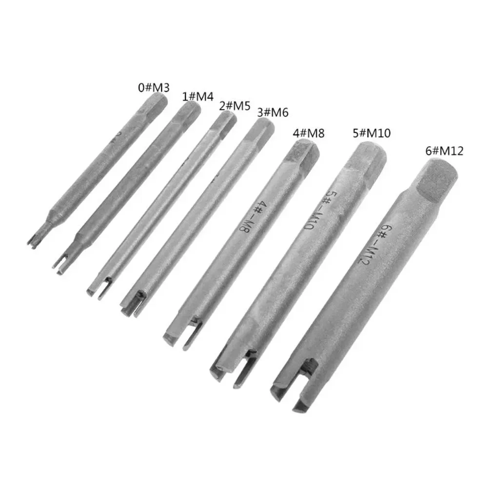 

Broken Tap Extractor Damaged Screw Tap Extractor 4 M5 M6 M8 M10 Broken Screw Tap Remover Wrench Drill Bit Home Hand Tools