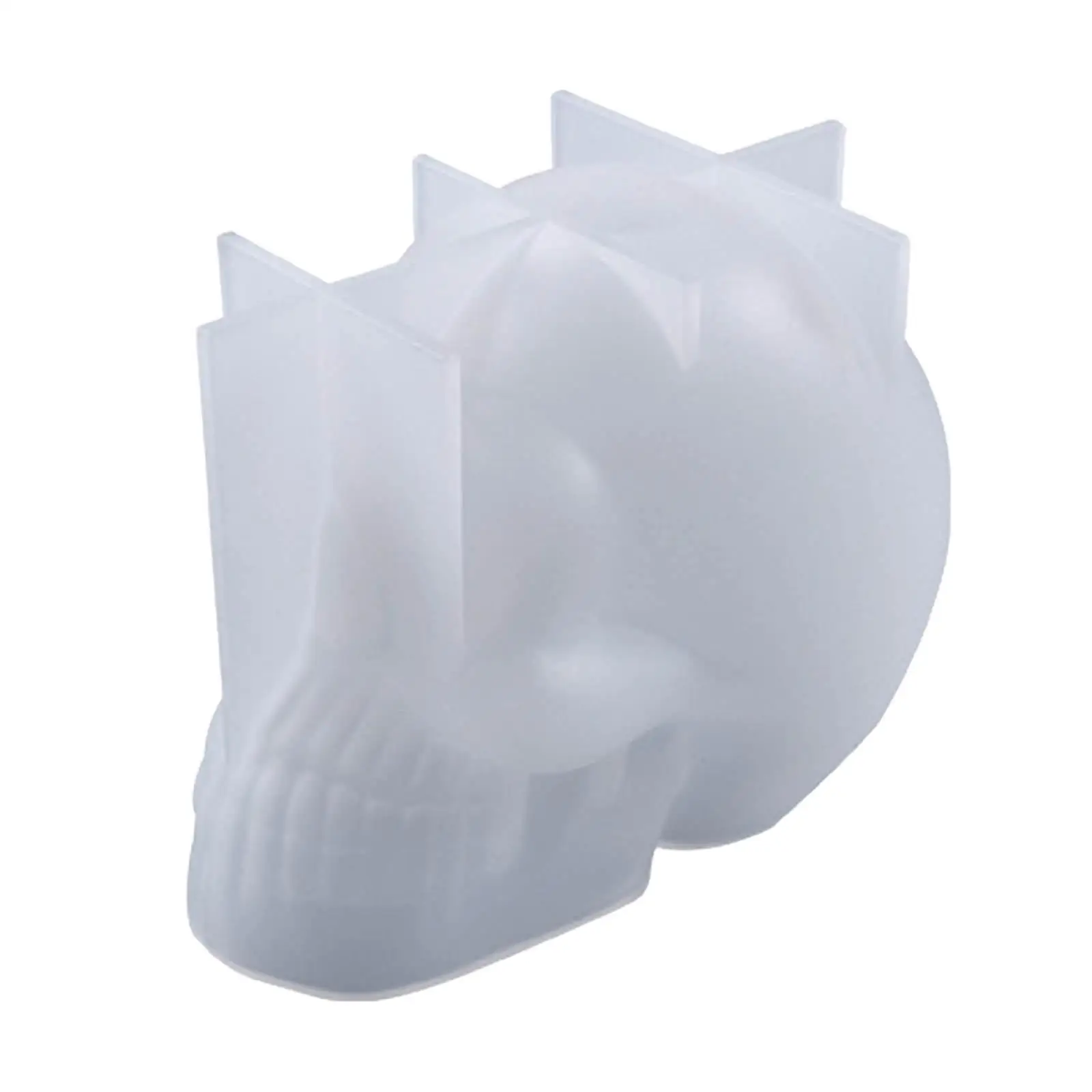 Silicone 3D Skull Candle DIY for Handmade Soap 4inch Flexible Cake Desktop Decoration Durable Home Decor