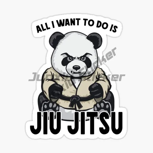 Bjj Jiu Jitsu Car Stickers Jiu Jitsu Kanji Decals Combat Fighter Martial Decal Travel Stickers for Laptop Luggage Suitcase Motor