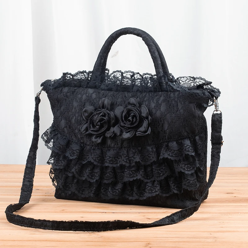 

Retro Lace Floral Women's oulder Crossbody Bag Lightweight Luxury Sle Handbag Daily Match Vintage Wind Soft Touch Bag