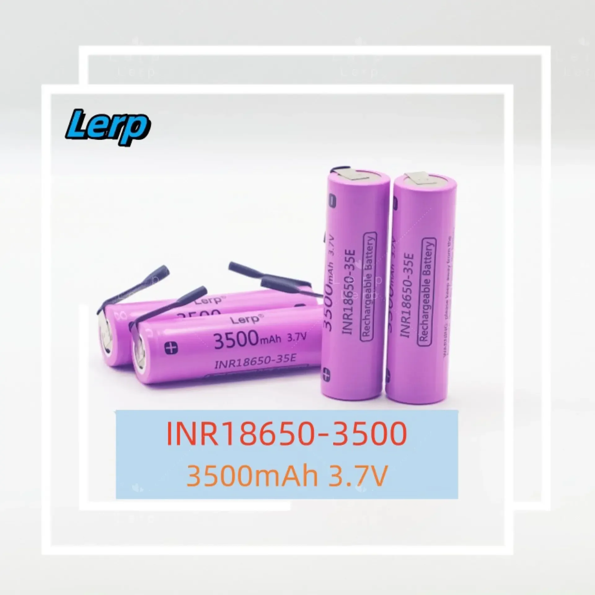 Rechargeable 18650 35E Lithium Ion Battery 3.7V 3500mAh High Power Discharge 20A High Current DIY Nickel Strip