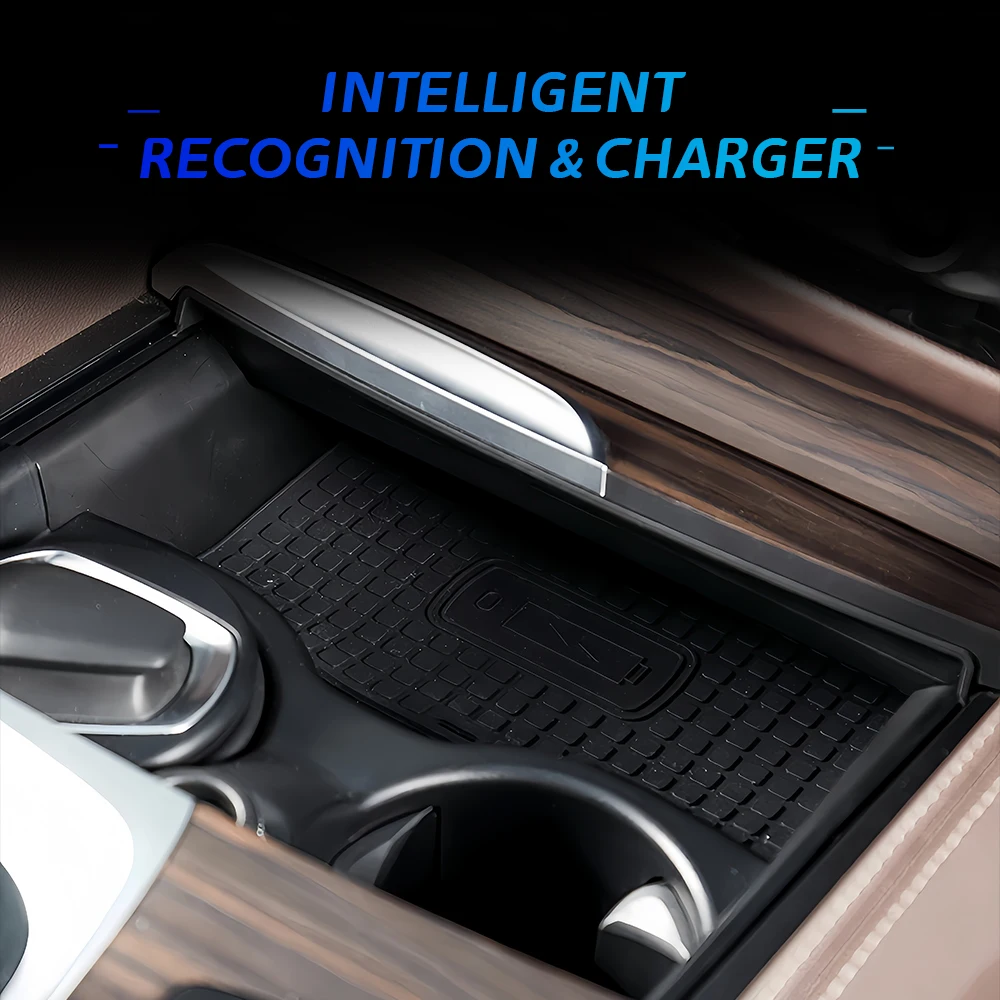 For BMW 5 Series LHD G30 G31 520i 540i 518d 2018-2023 Qi 15W Wireless Car Charger Fast Charging Pad Auto Accessory