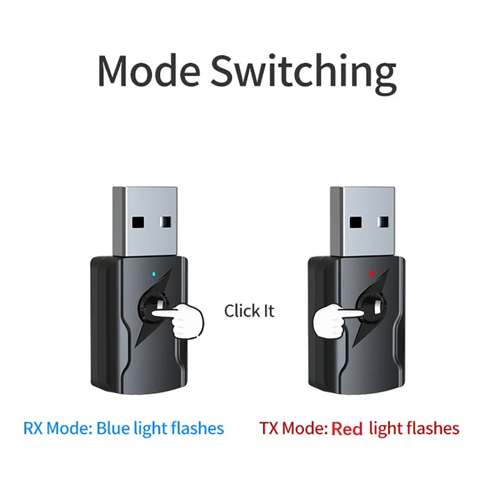 Adaptador inalámbrico 4 en 1 con Bluetooth 5,3, Dongle para PC, portátil, altavoz inalámbrico, transmisor y receptor de Audio