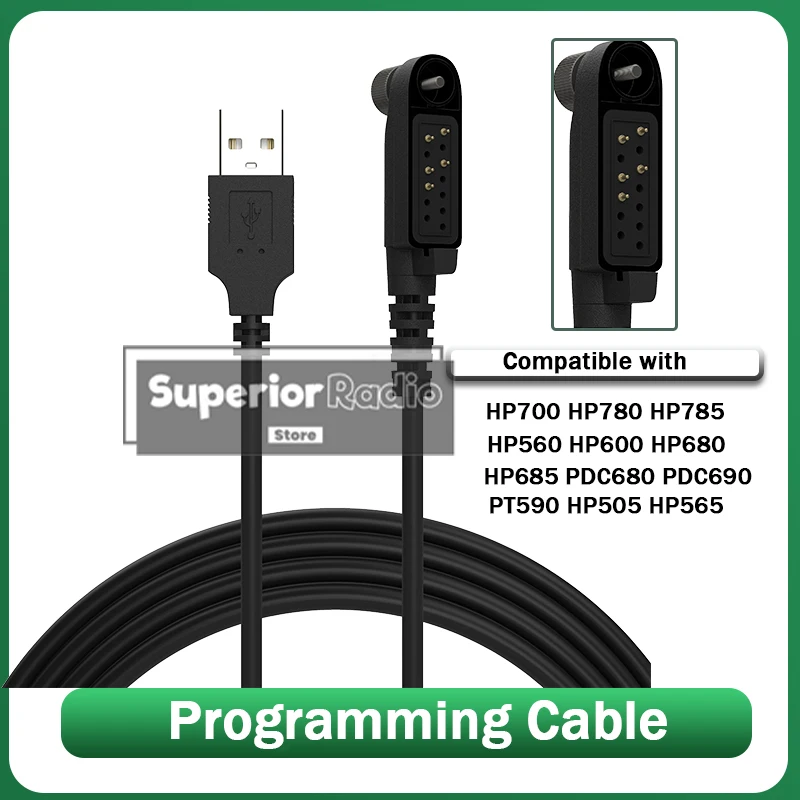 PC152 USB Programming Cable Compatible with PDT DMR Radio Digital Portable Radio HP680 HP780 Walkie Talkie Write Frequency Line