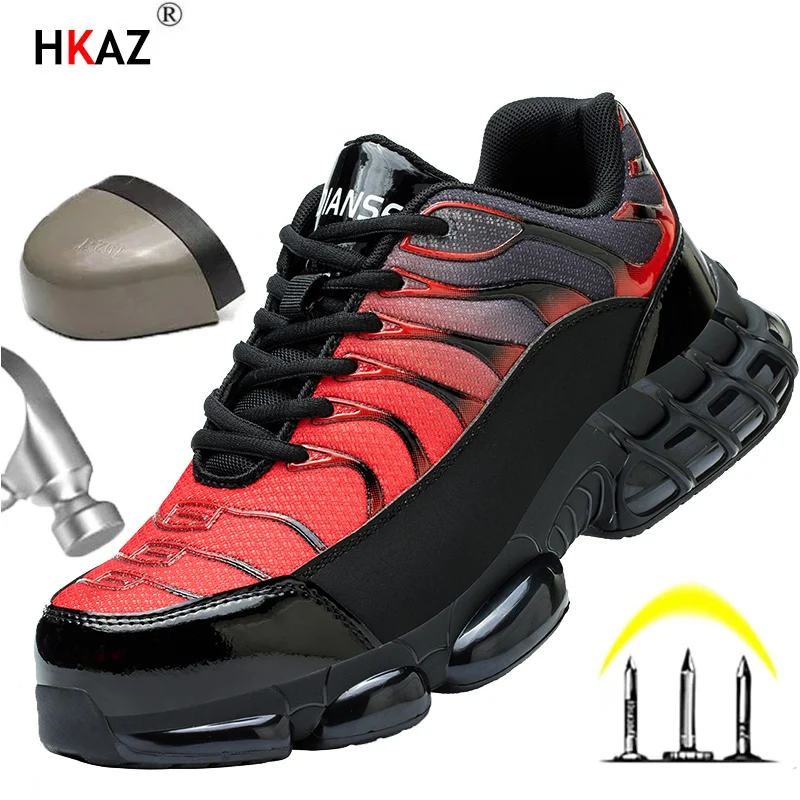 New Men Women Safety Shoes Anti-smash Anti-puncture Work Shoes Breathable Lightweight Work Sneakers Indestructible Shoes Boots