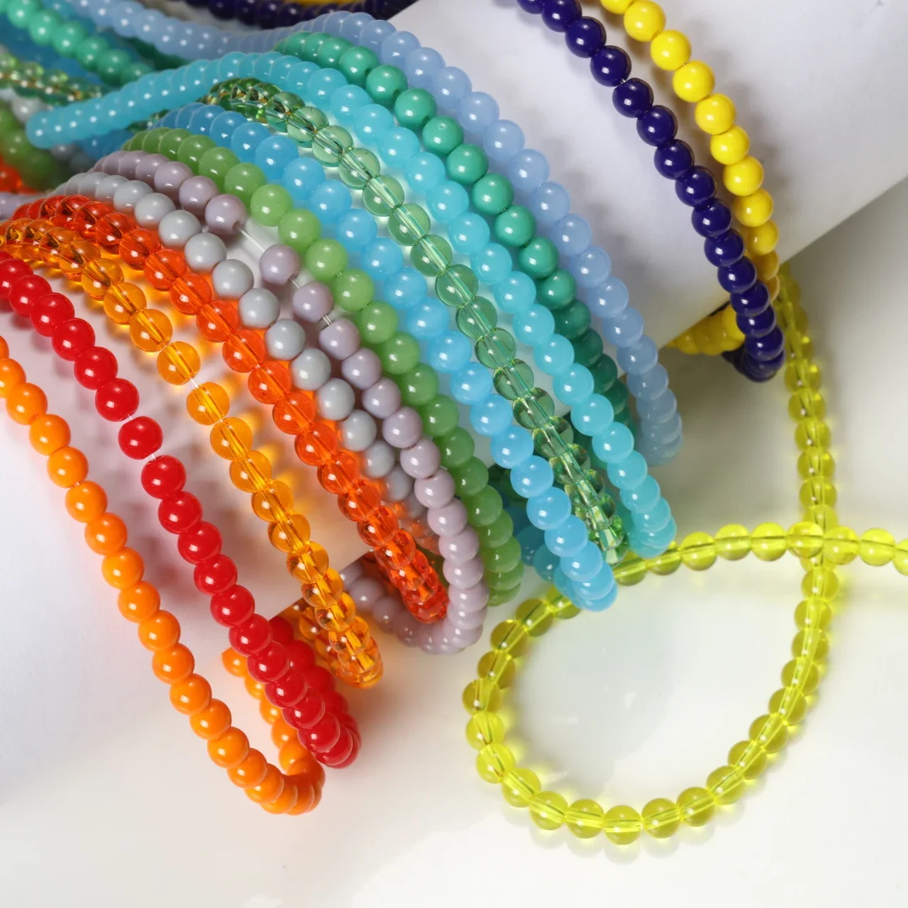 New Color Arrival! Choose Color 6mm Solid Glass Round Beads For Necklace,Earrings Parts,Hand Made Jewelry DIY Materials