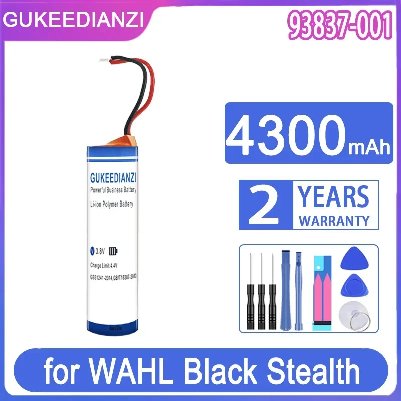 GUKEEDIANZI Replacement Battery 93837001 4300mAh for WAHL Black Stealth Chrome Cordless Magic Clip Senior Sterling 4 Super Taper