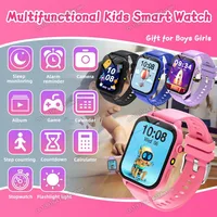 2025 nuevo reloj inteligente para niños cámara de pantalla táctil HD 18 juegos monitoreo del sueño despertador calculadora regalo de cumpleaños niño niña