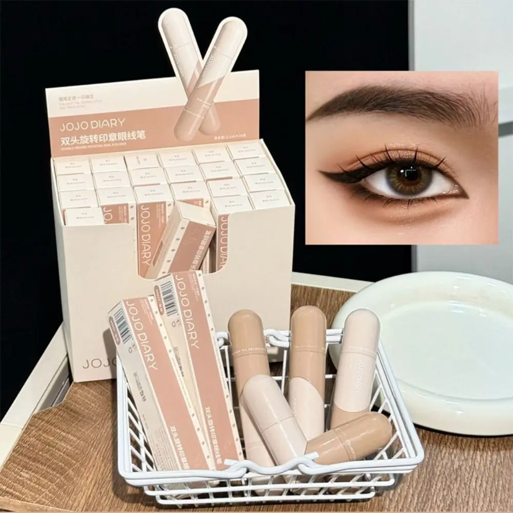 New Waterproof Eyeliner Stamp Quick Dry Long Lasting Eye Liner Stamp Rotatable Easy to Use Eyeliner Stamp Pen