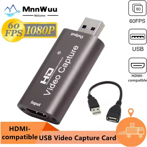4K HDMI-compatible USB Video Capture Card 1080P HD Video Grabber Live Streaming Box Recording for PS4 XBOX Phone Game DVD Camera