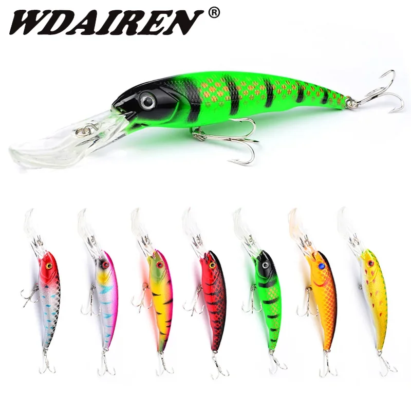 

1 Pc Minnow Wobblers Fishing Lure 28g/16.5cm Big Crankbait Hard Plastic Artificial Bait for Peche Bass Trolling Pike Carp Lures