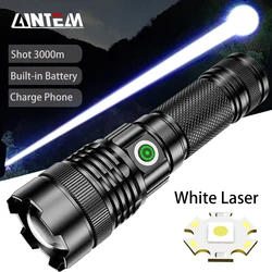 30W High-power LED Flashlight Stepless Dimming Torch Waterproof Zoom Camping Fishing Lantern 3000 Meters Long Lighting Distance