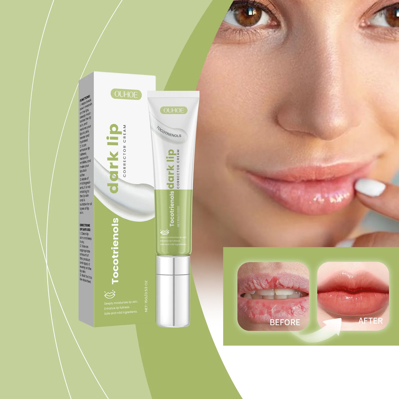 

Moisturizing lip balm, long-lasting moisturizing, repairing and nourishing chapped lips, reducing lip lines, soothing