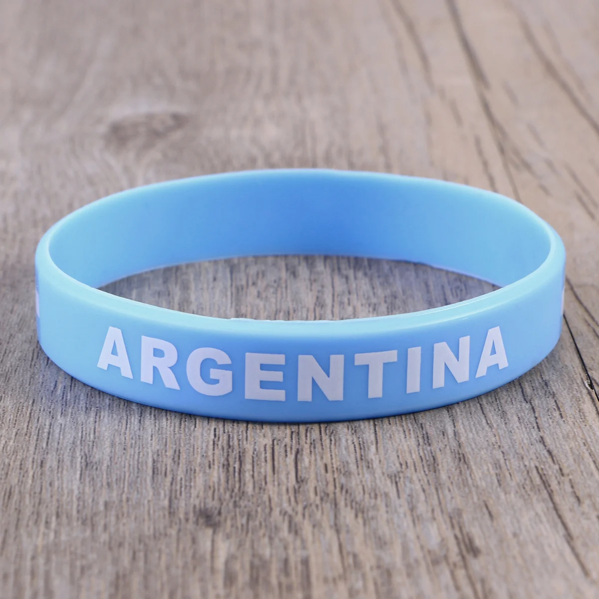 

6Pcs Country Silicone Wristband Soft Comfortable Sports Bracelet One Size Fits Football Match Fan Cheer Argentina