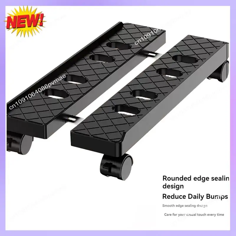 T24C Verstellbarer mobiler PC-Turmständer, Teleskop-CPU-Halter mit Rollen, Desktop-Computerwagen B