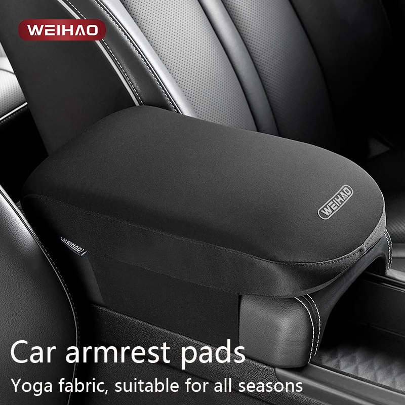 

WEIHAO Auto Center Console Armrest Cushion Four Seasons Yoga Cloth Armrest Pad Portable Car Amrest Pillow Cover Height Pad