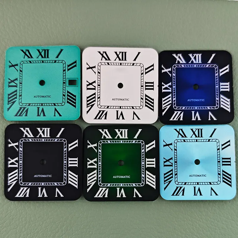 

NH35 dial 27mm square dial roman numeral watch modification accessories for NH35/36 movement