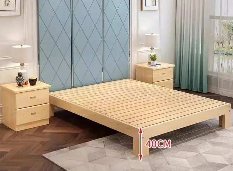 Solid wood bed without bedside tatami hotel bed and breakfast 1 meter 1.5 widened splicing single bed 1.2