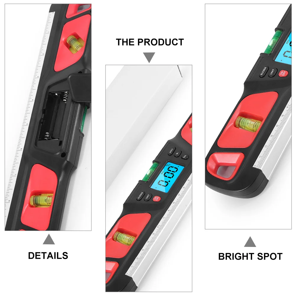 

Backlight Level Ruler 30Cm High Precision Spirit Level for Home Industrial Use Portable Balance Measuring Tool