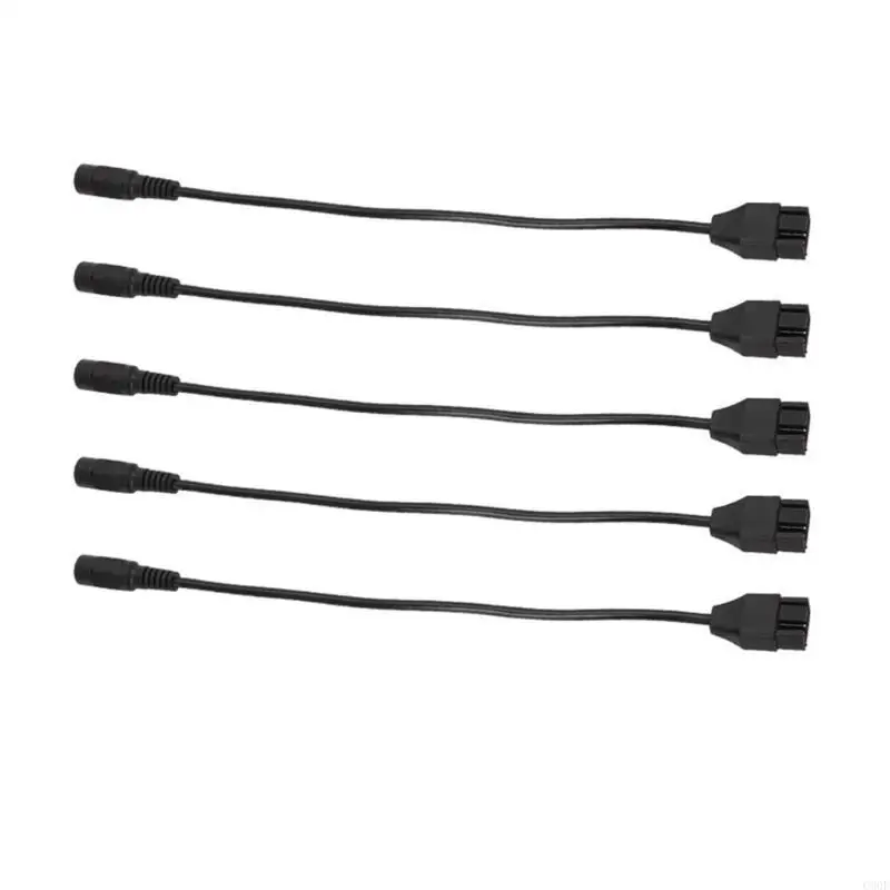 C90F Baru DC5521 Adaptor Daya Ke 12V Jalur Sasis Komputer 5.5X2.1Mm Ke 4pin Kabel Konverter Kipas Sasis