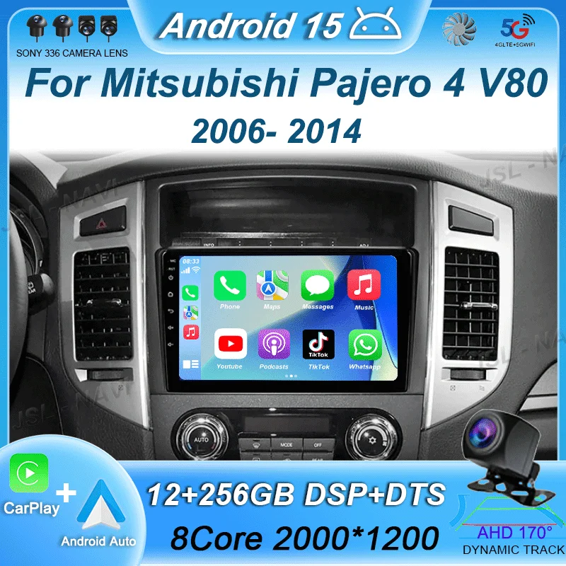 

Carplay Car Radio For Mitsubishi Pajero 4 V80 V90 2006 - 2014 Android 15 Multimedia Video Navigation Player GPS Stereo Head Unit