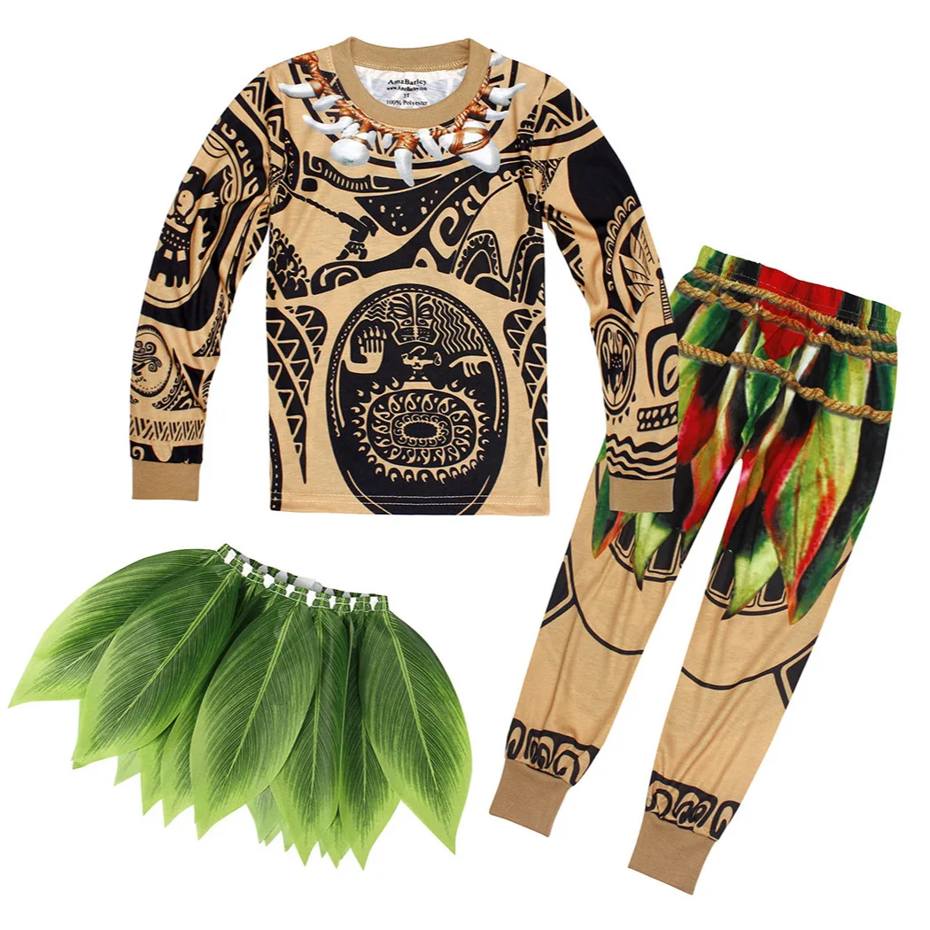 

HOT Moana Pajamas Maui Baby Clothes Vaiana Cosplay Winter Child Boutique Clothing Children Costume Toddler Boys SleepWear