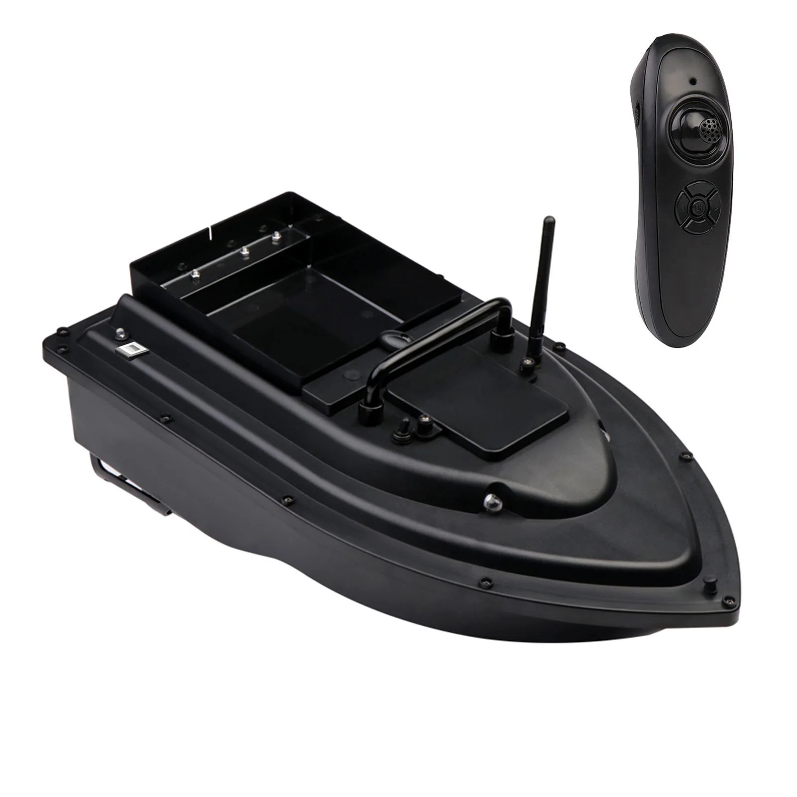 2.4G RC Fish Bait Boat RC Fishing Bait Boat RC Boat Fish Finder 0.75kg Loading 500M Remote Control Double Motor Night Light