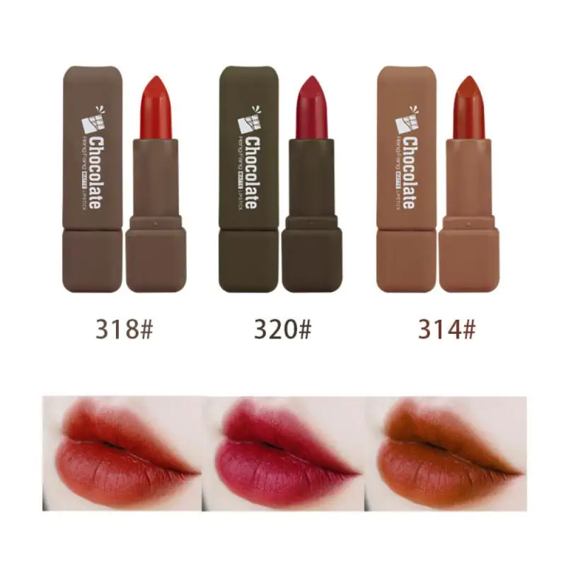 Chocolate Box Lipstick Set Velvet Matte Finish Lipsticks + Watery Lip Gloss Waterproof Lasting Sexy Lips Makeup Cosmetic