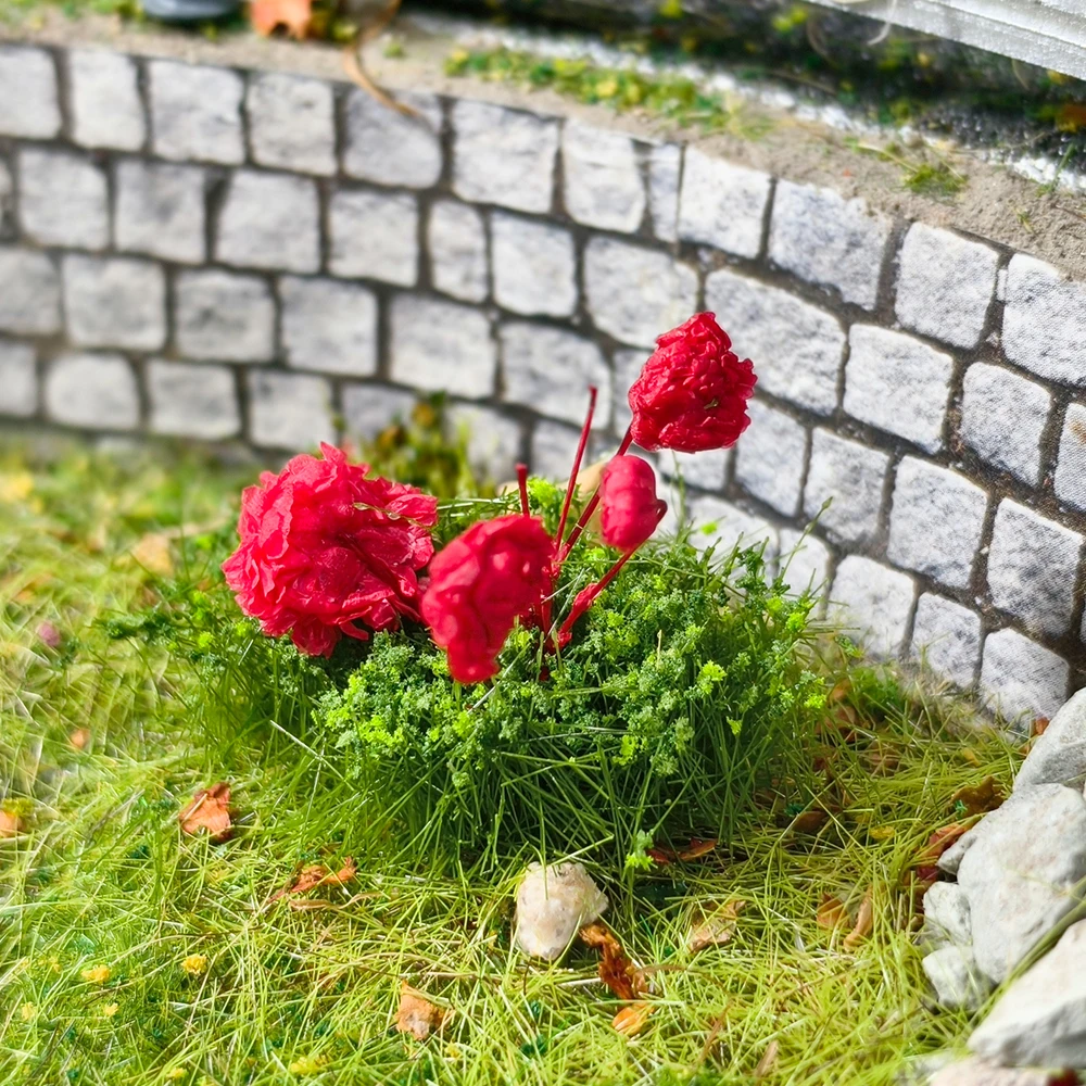 

DIY Miniature Flower Cluster Grass Model Plant For Sandtable/Railway Train/Dollhouse Garden Decor Scene Diorama Random 10Pcs