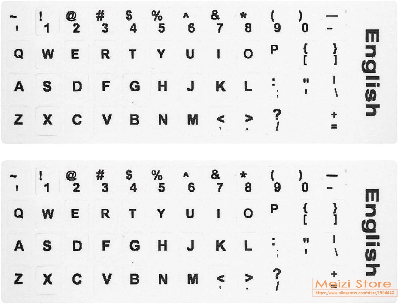 100PCS Universal Keyboard Alphabet Stickers WHITE color French Arabic Spanish Thai Portuguese Korean  Italian Russian Spanish