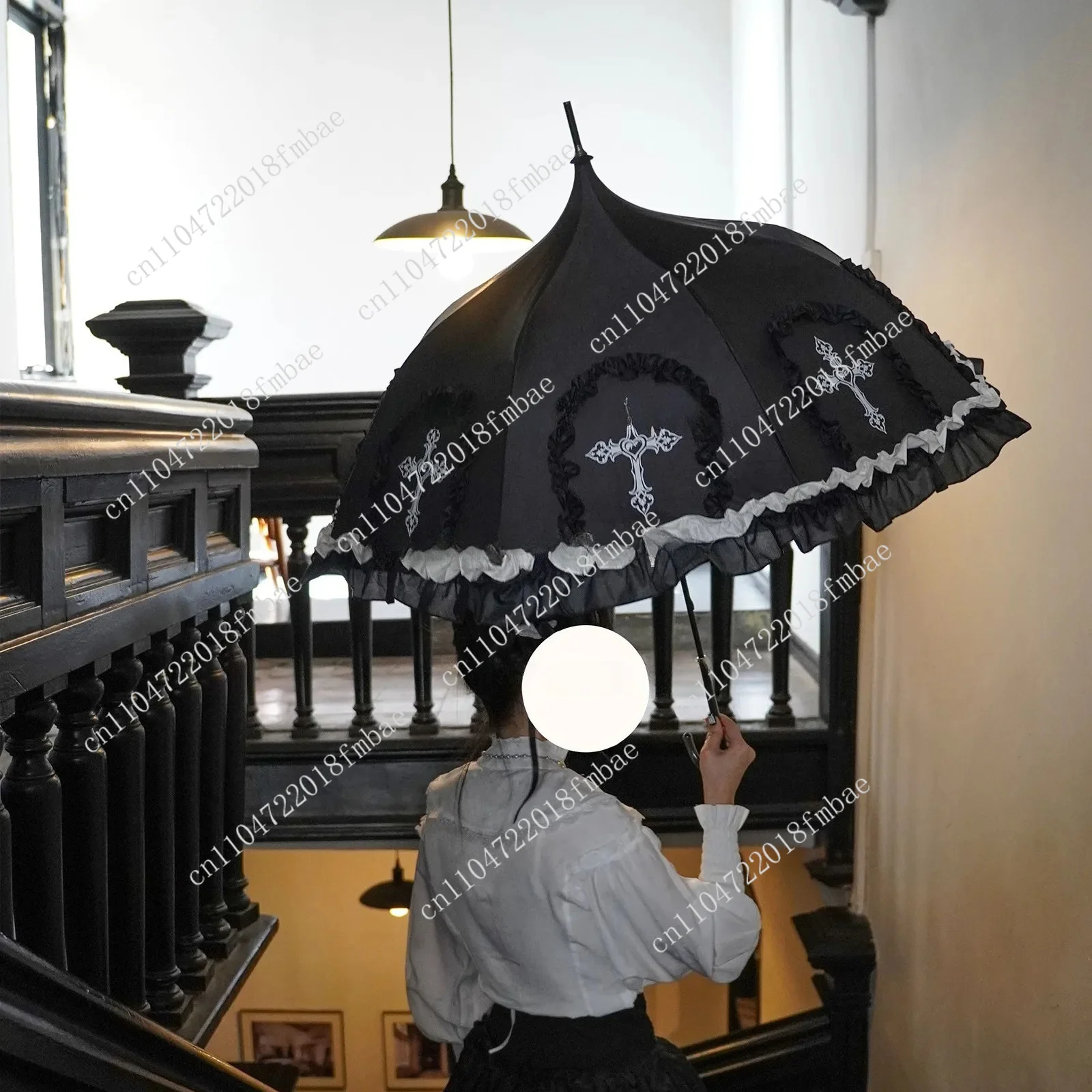 Umbrella Sunscreen Vinyl Umbrella Original Dark Gothic Lolita Pagoda