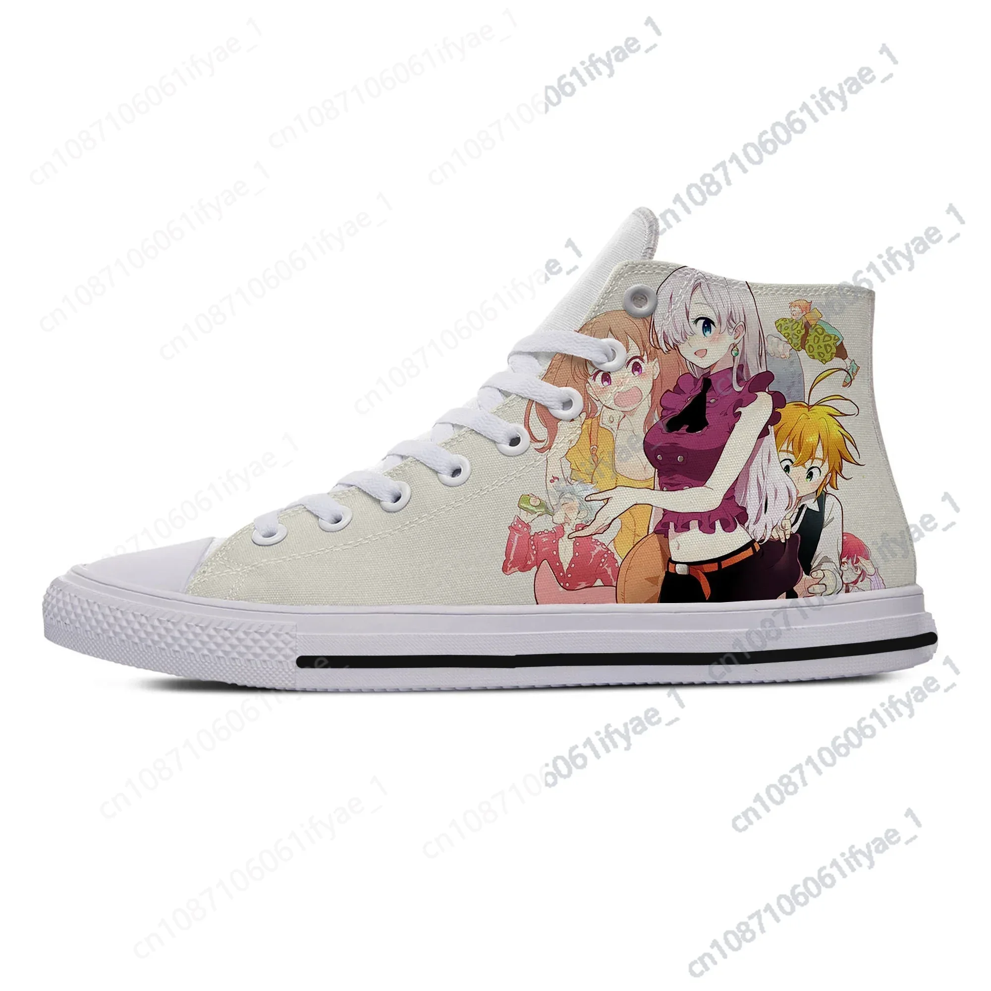 

Hot New Anime Japanese Manga Seven Deadly Sins Meliodas The Seven Deadly Sins Man Woman Shoes Fashion High Help Board Shoes