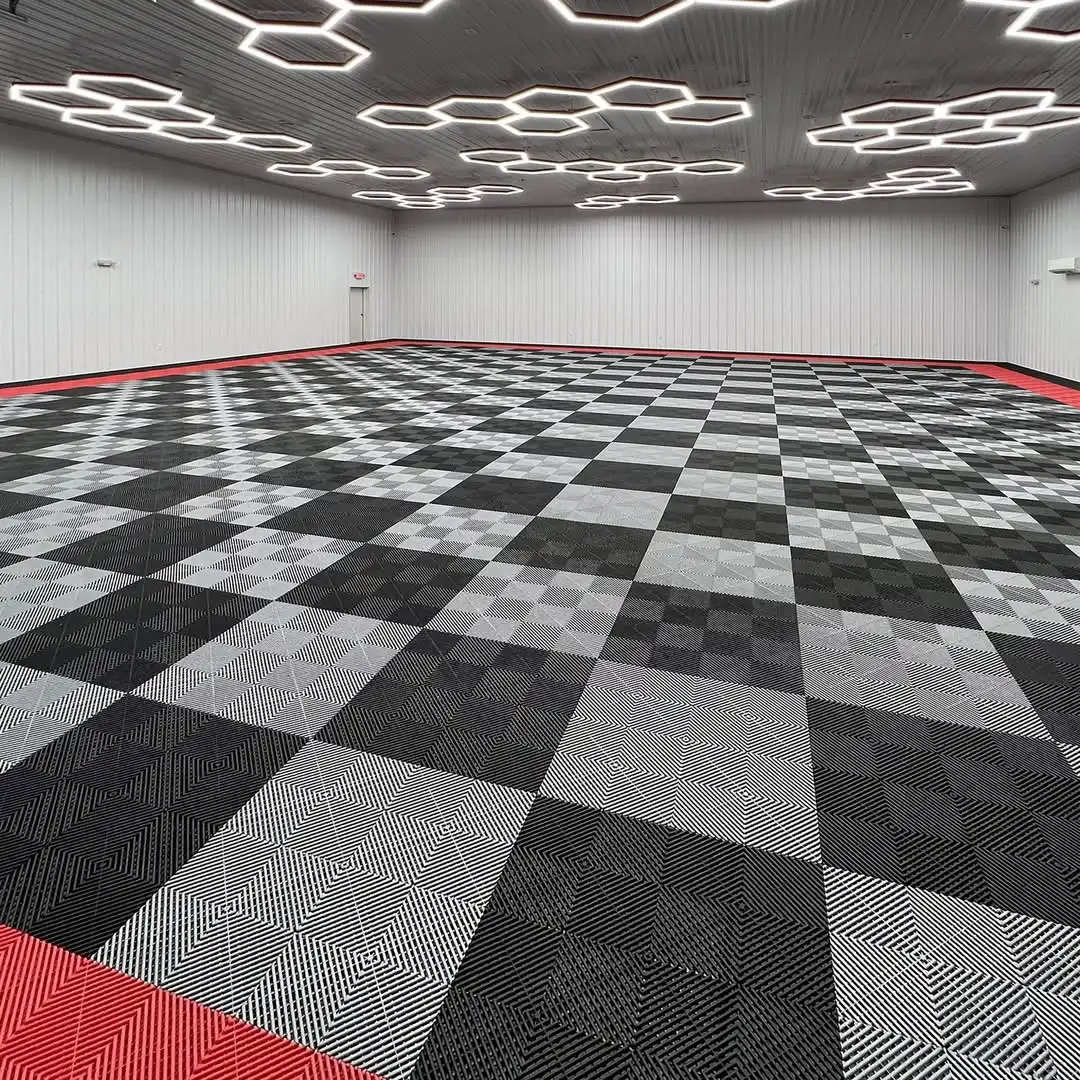 

High Strength Garage Slabs Waterproof Anti-Slip Drainage Mat Plastic Modular Interlocking Garage Floor Tiles