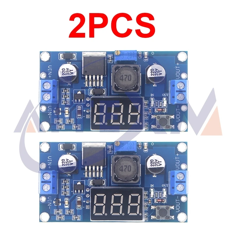 2PCS LM2596 DC-DC Step Down Converter Spannungsregler Led-anzeige Voltmeter 4,0-40 bis 1,3-37V Adapter Einstellbare Netzteil