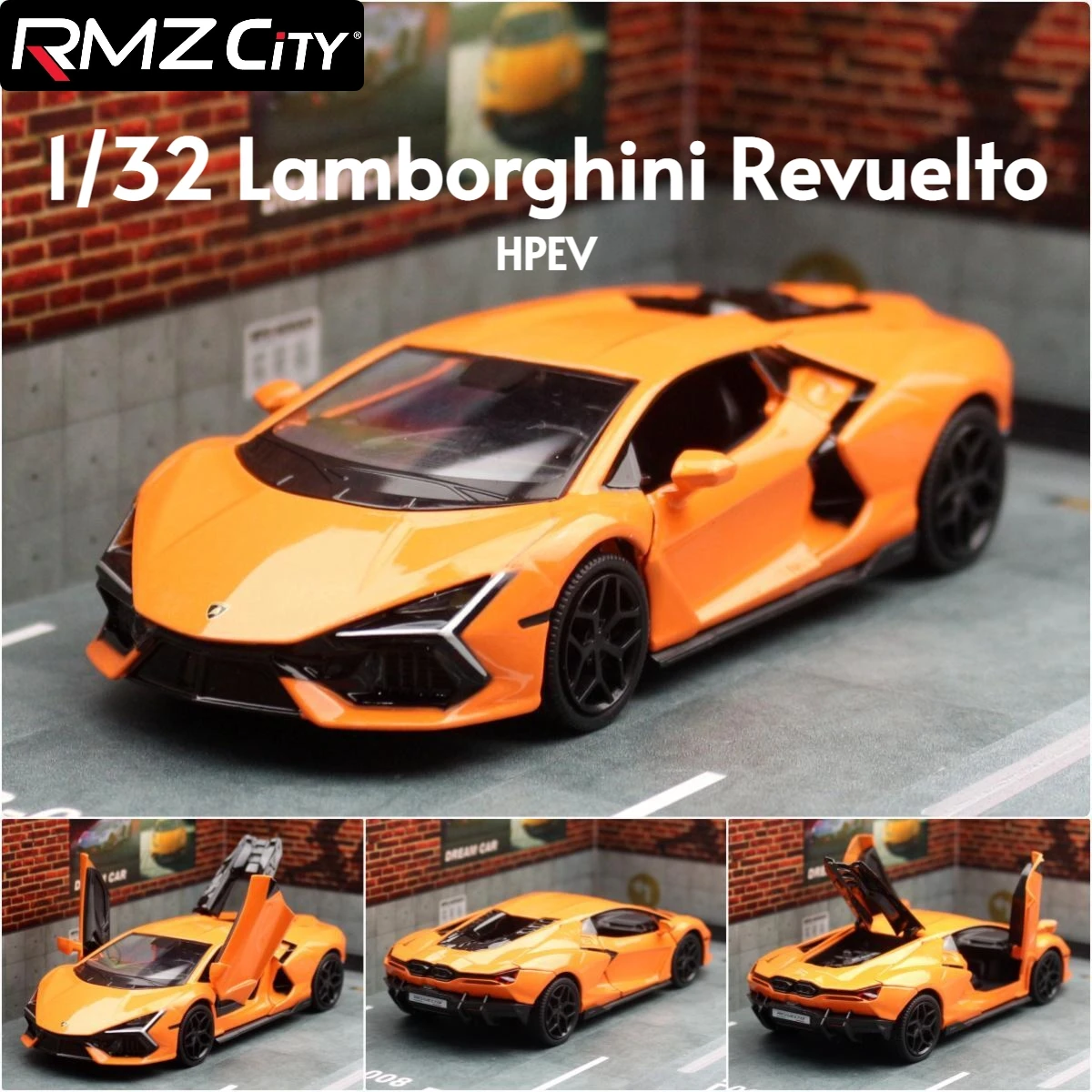 1/32 Lamborghini Revuelto Super Sport Toy Car Model RMZ CiTY 1:32