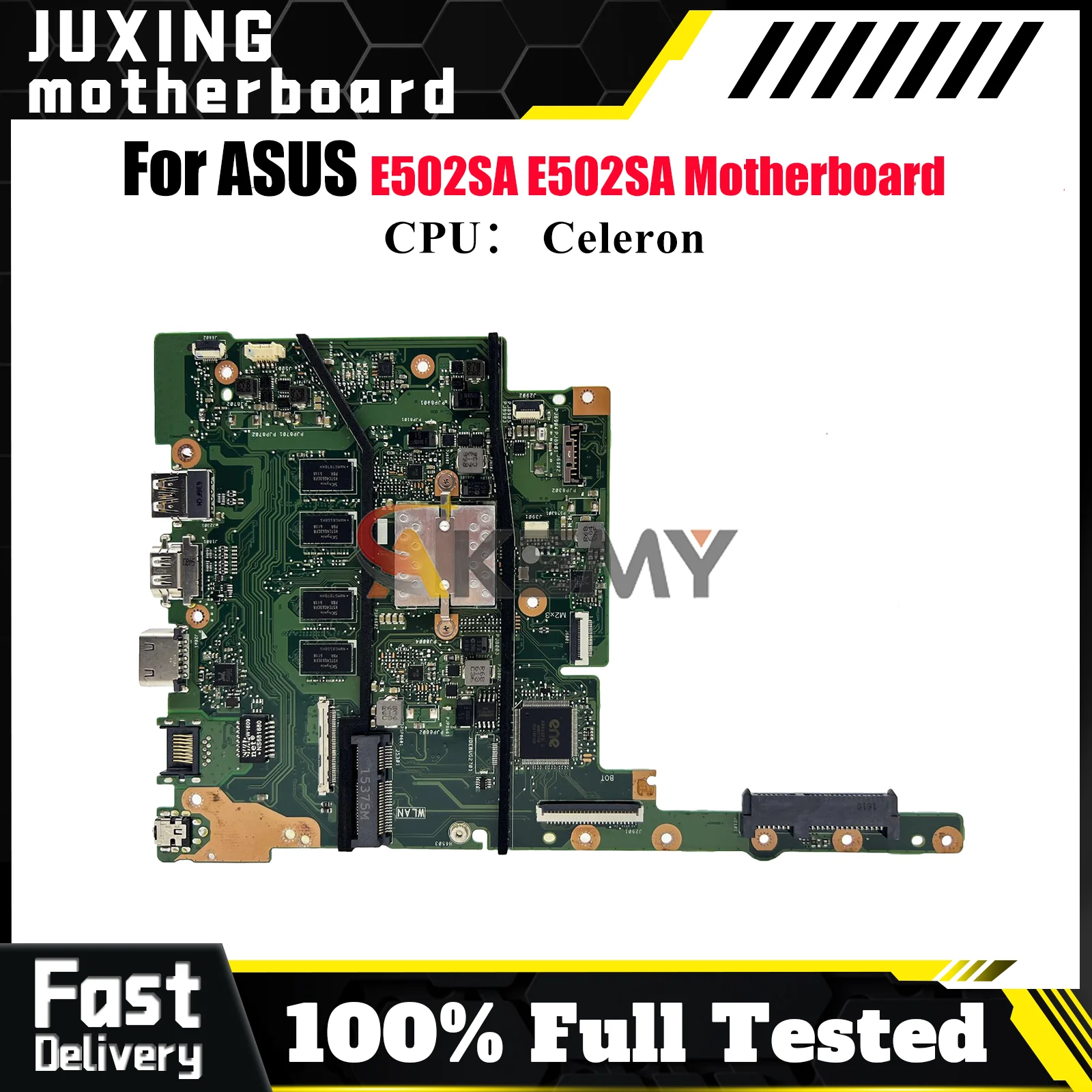 

E502SA Laptop Motherboard For ASUS EeeBook E502SA E502S Notebook Mainboard With Celeron CPU 100% tests OK fast shipping stk