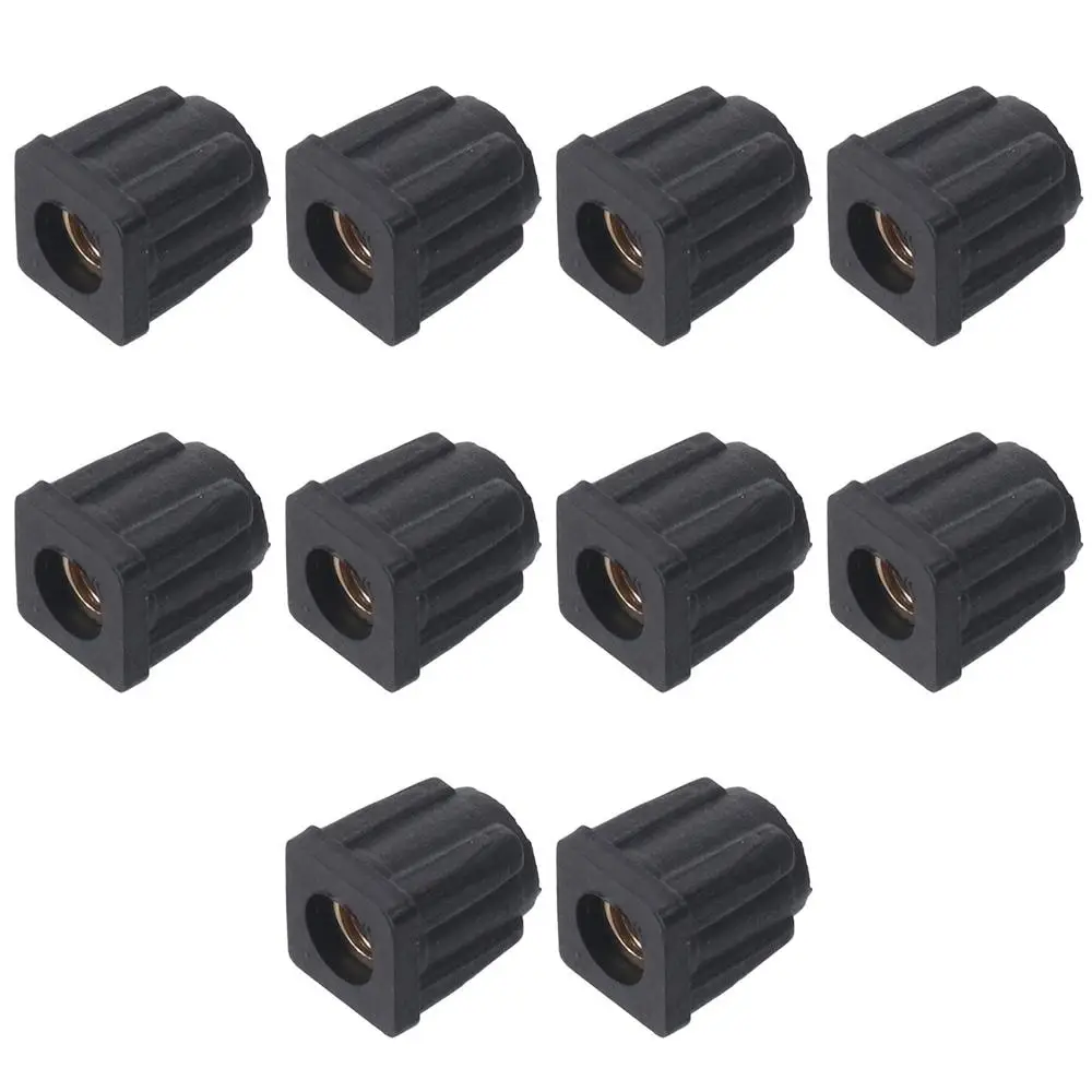 Square Pipe Plugs Fashion Balance Wihtout M6 Hole Blanking End Caps Adjustable Plastic Wheel Accessories Home