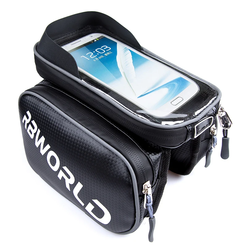 AliExpress NONE Touch screen Bicycle Bag Waterproof Front Bike Cycling Bag  Mobile Phone Bicycle Top Tube Handlebar Bags Cycling Accessories