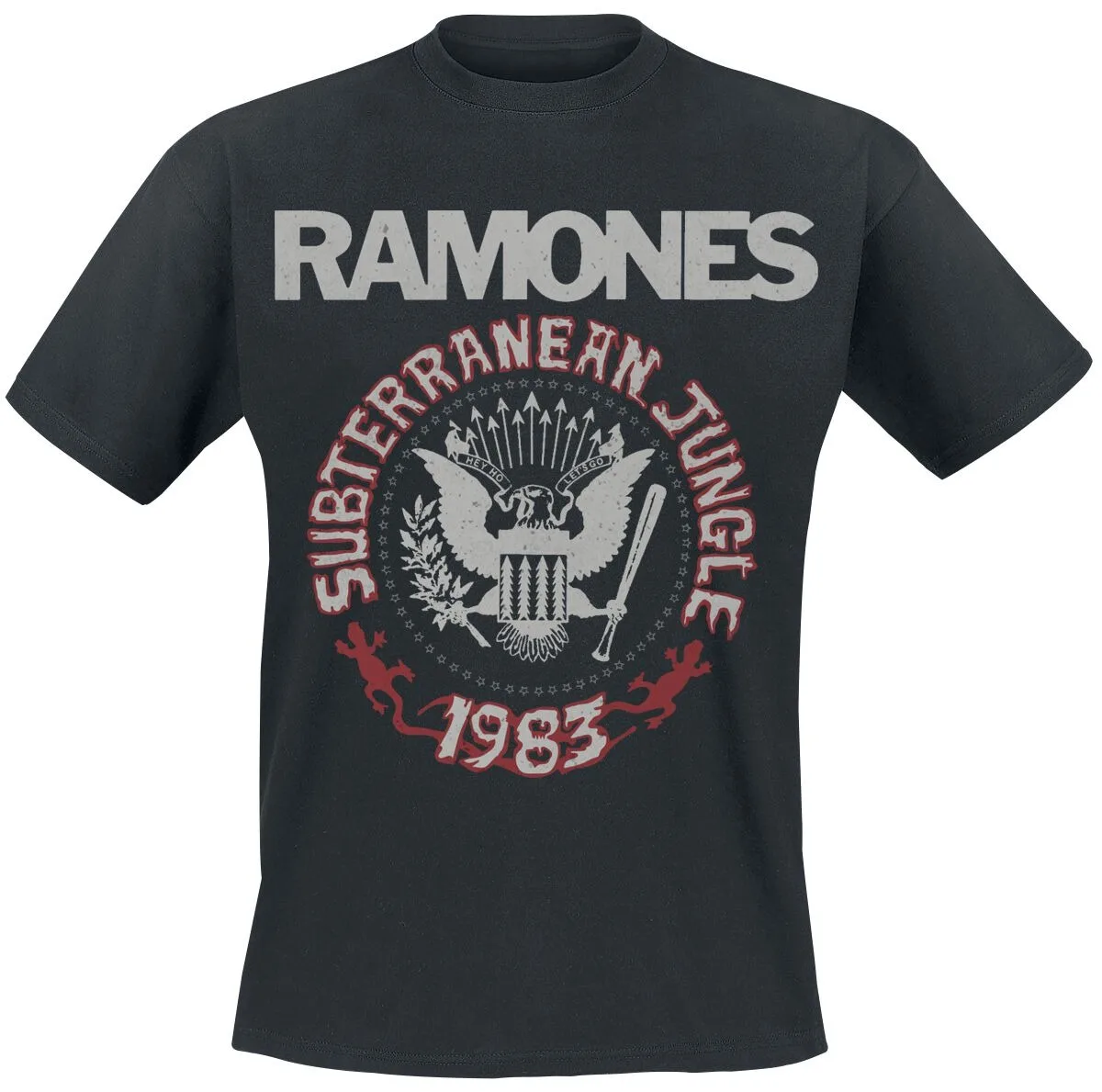 Camiseta Ramones Subterranean Jungle 1983, algodão preto, camiseta vintage com estampa de álbum da banda punk