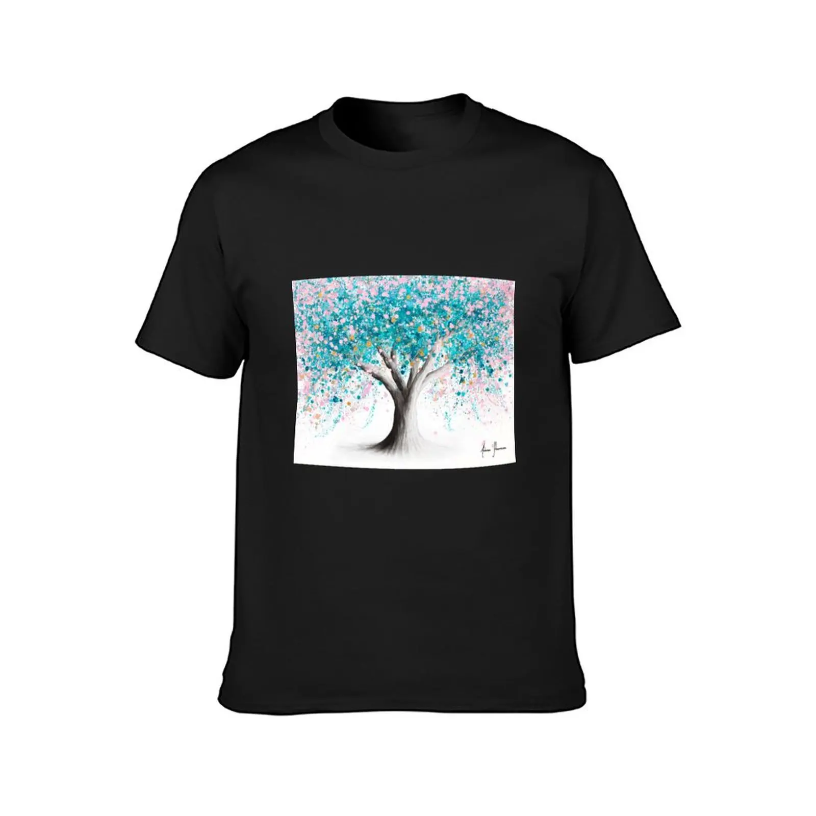 Turquoise Blossom Tree T-Shirt hippie clothes oversizeds tees anime mens t shirts pack