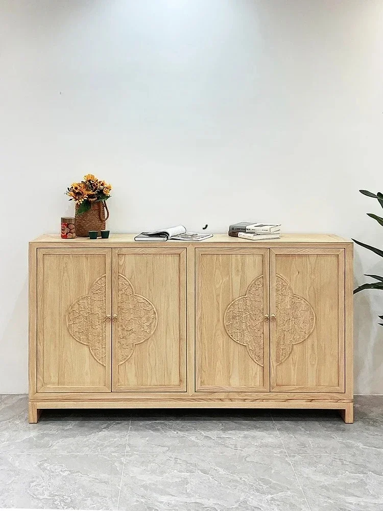 

Chinese-Style Solid Wood Shoe Cabinet Dining Edge Entrance Cabinet Simple Home Storage Cabinet Living Room Furniture